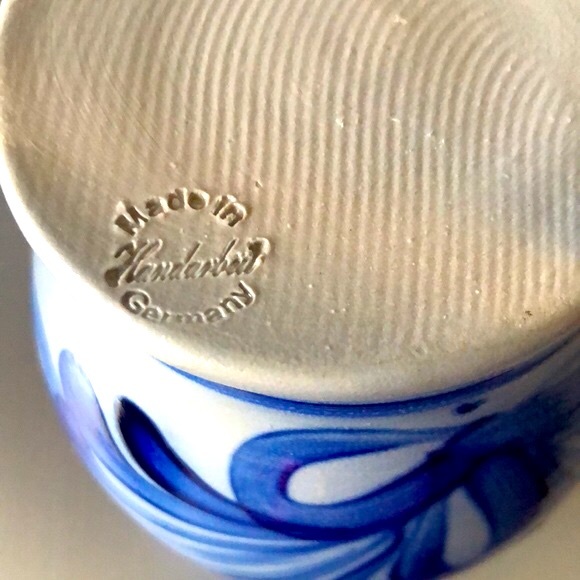 Vintage German Salt Glaze Pottery Pitcher 0.75 Liter 6” Height - Picture 6 of 8